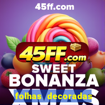 folhas decoradas para imprimir